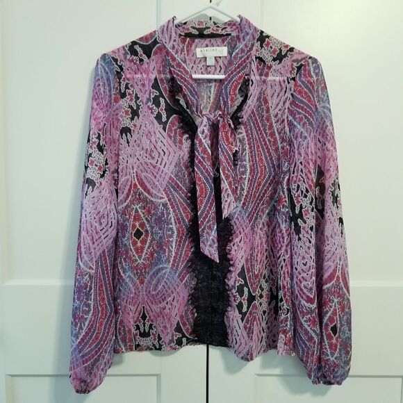 Atelier blue long sleeve blouse - Picture 1 of 5